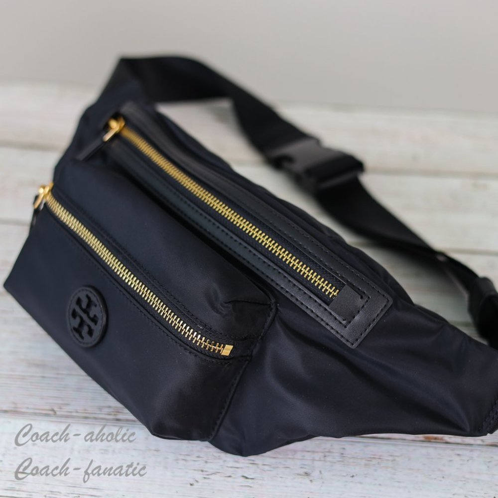 NWT Tory Burch 82508 Nylon Belt Bag Fanny Pack Crossbody in Black - Picture 5 of 9